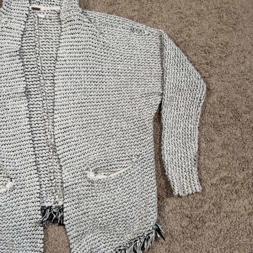 Free People Cardigan Sweater Womens XS Love Me Tender Fringe Shawl Hood - Picture 3 of 7